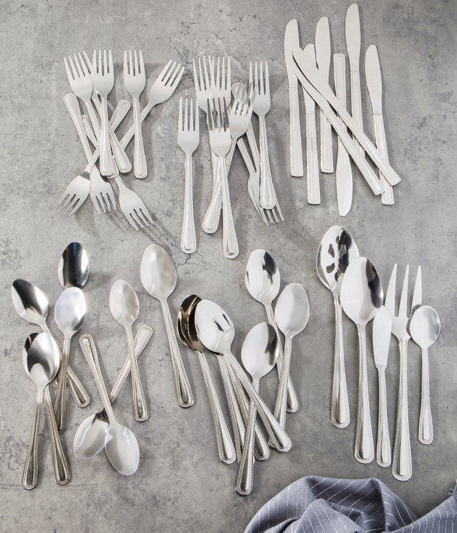 Gibson Home 45-Pc. Aston Flatware Set image number null