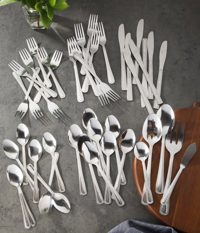 Gibson Home 45-Pc. Aston Flatware Set image number null