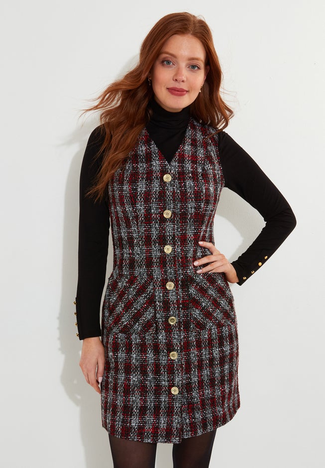Sleeveless Tweed Dress image number 0