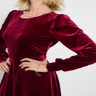 Crew Neck Velvet Midi Dress image number 2