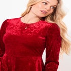 Crushed Velvet Midi Dress image number null