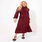 A-Line Sequin Midi Dress image number null