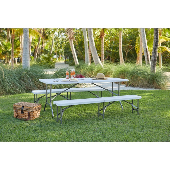 6’ Fold-In-Half Resin Table image number 0