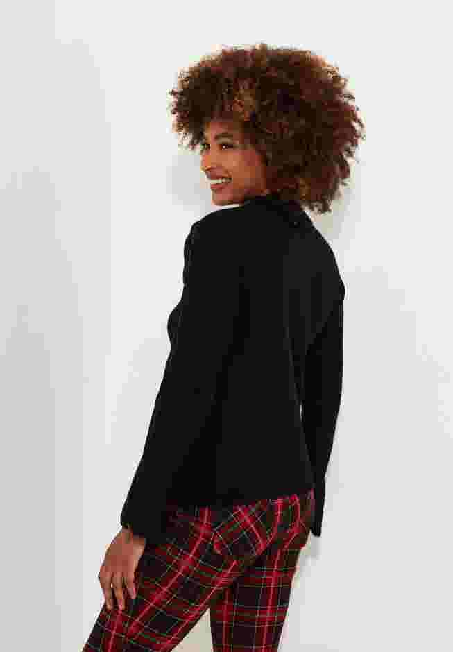 Asymmetrical Zip Neck Pullover Sweater image number 4