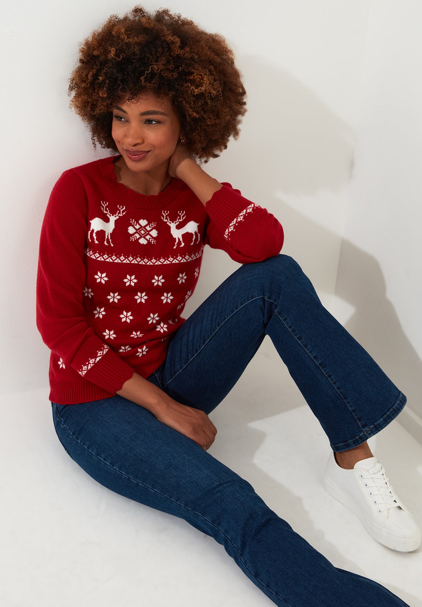 Novelty Holiday Snowflake Pullover Sweater image number 0