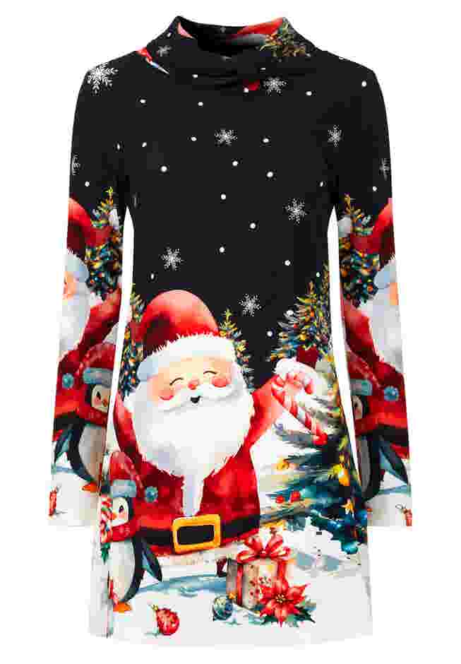 STRETCH KNIT SANTA TUNIC image number 1