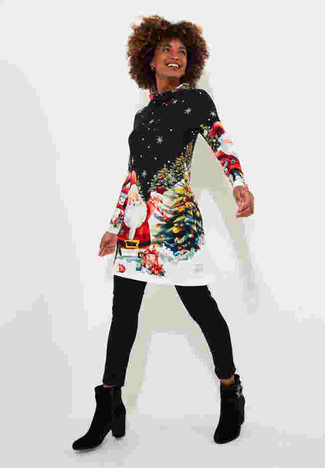 STRETCH KNIT SANTA TUNIC image number 2