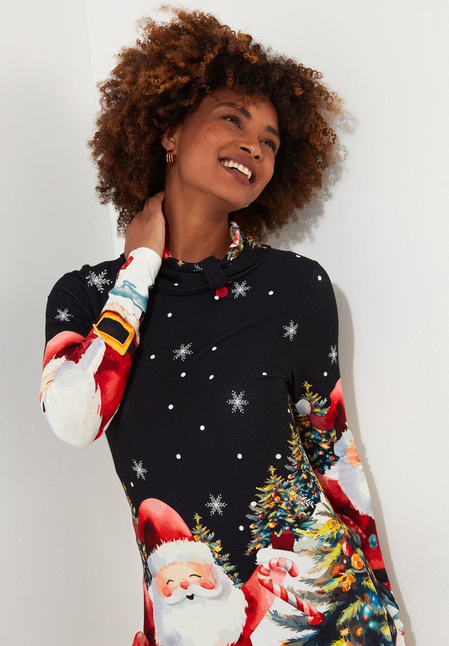 STRETCH KNIT SANTA TUNIC image number 4