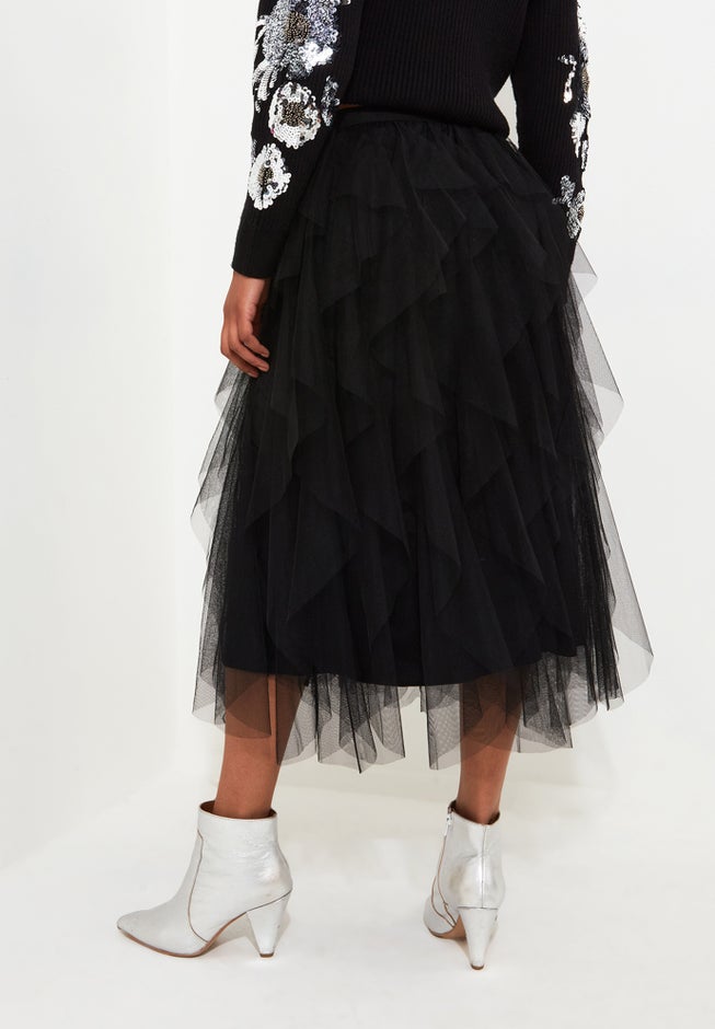 Tulle Midi skirt image number 4