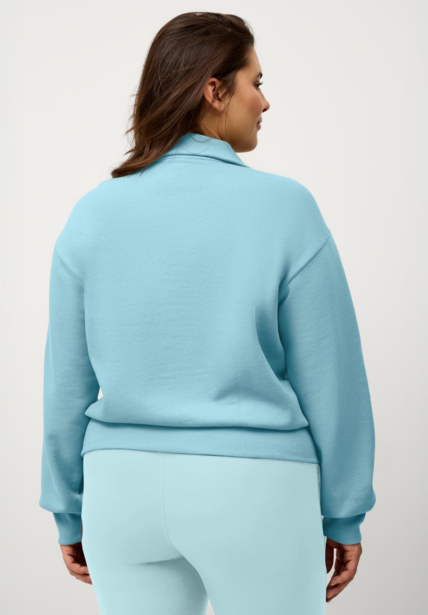 &frac14; ZIP COLLAR FLEECE SWEATSHIRT image number 1