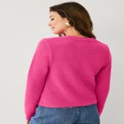 Boxy Gold Button Front Cardigan image number null