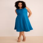 Plus Size Elbow Sleeve Fit-and-Flare Dress with Bolero Jacket &ndash; 2-Piece Suit image number null