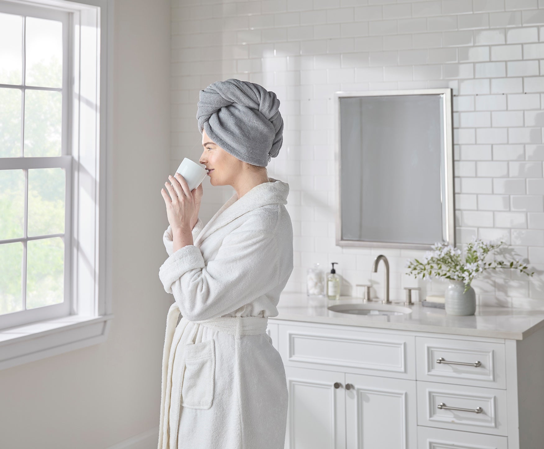  Microfiber Hair Wrap, 2-Pk. image number 1