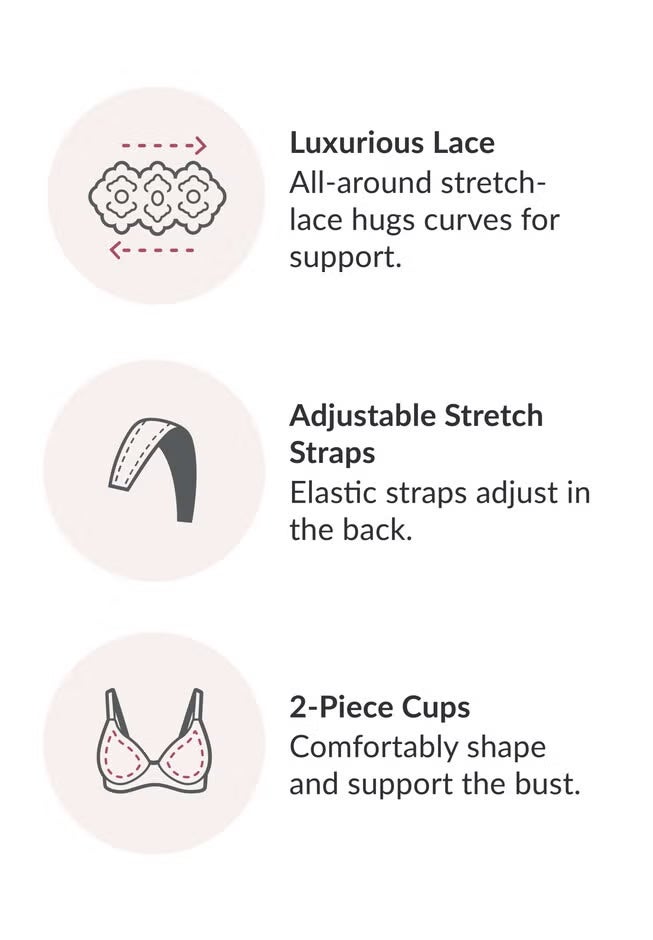 Glamorise® Bramour Lexington Lace Plunge Bralette image number 4