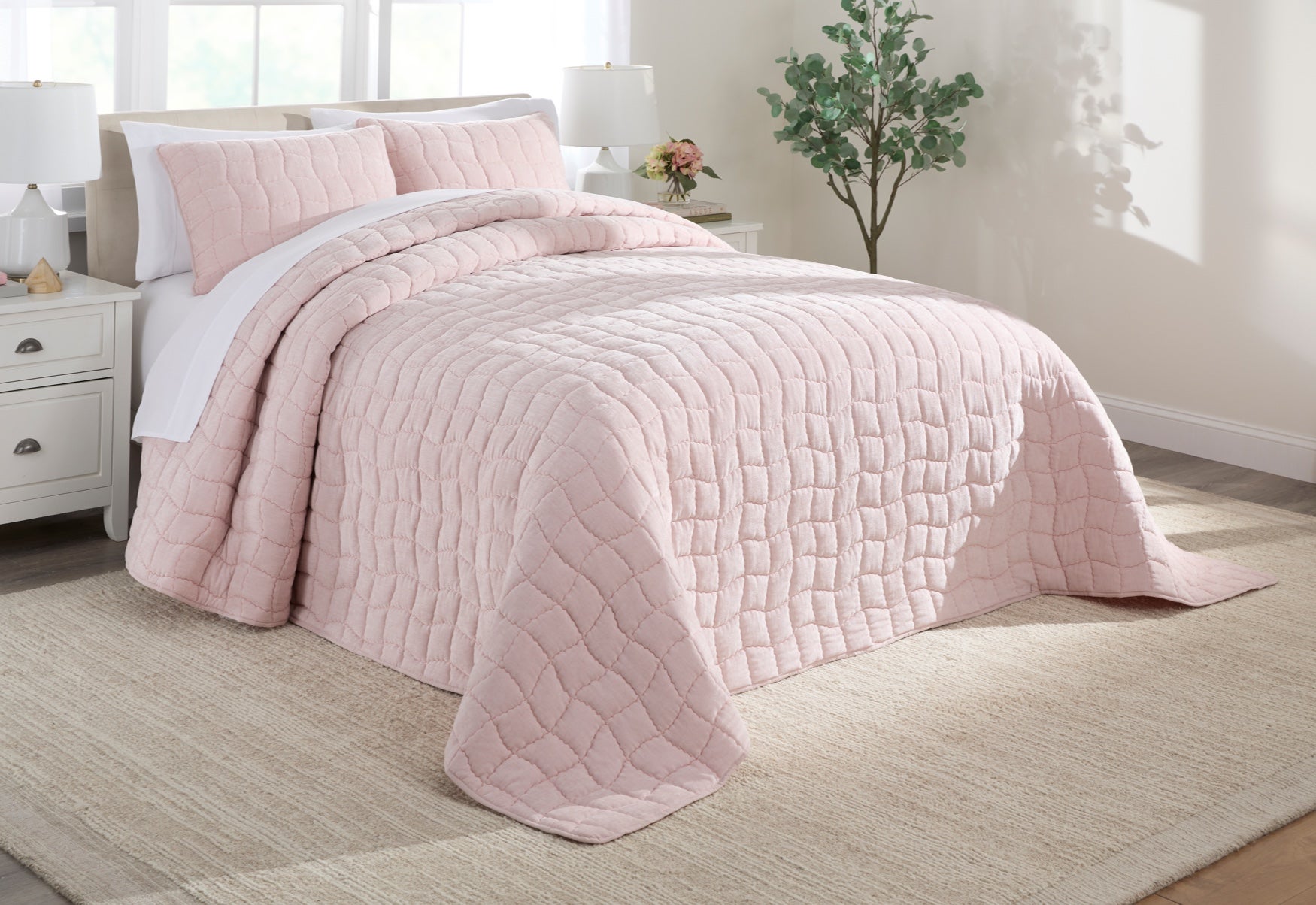 Cloud Quilted 3-Pc. Bedspread Set  image number 0