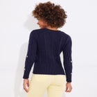 Embroidered Cable Cardigan image number null