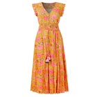 V-neck Ruffle Maxi Dress image number null