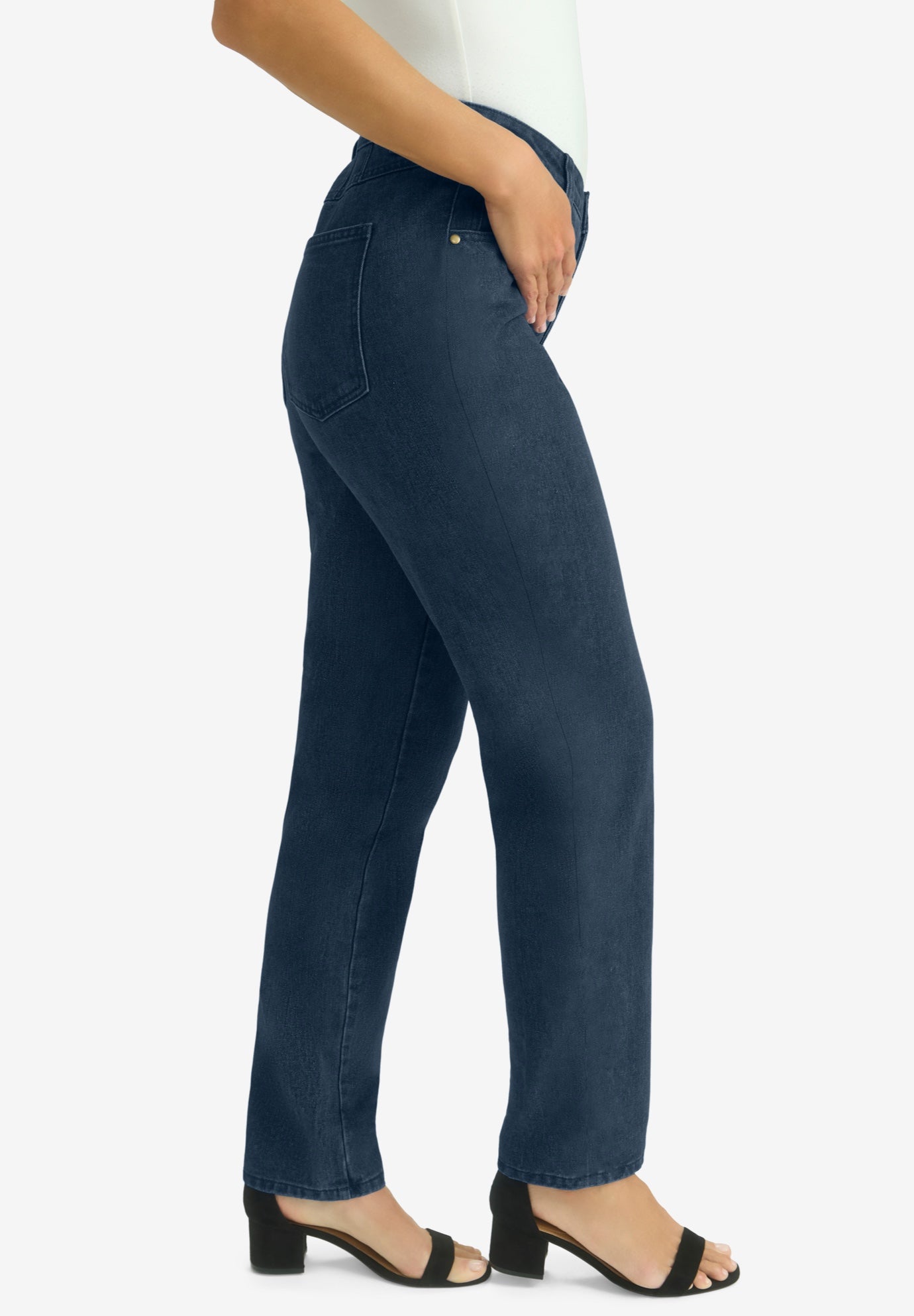 Classic Cotton Denim Straight-Leg Jean image number 3