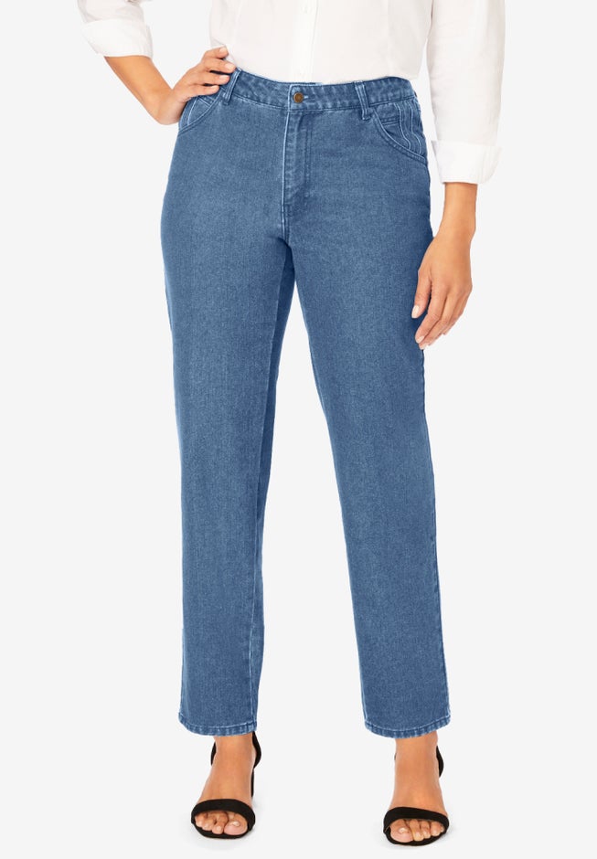 Classic Cotton Denim Straight-Leg Jean image number 0