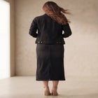 Classic Cotton Denim Midi Skirt image number null
