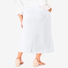 Classic Cotton Denim Midi Skirt image number null
