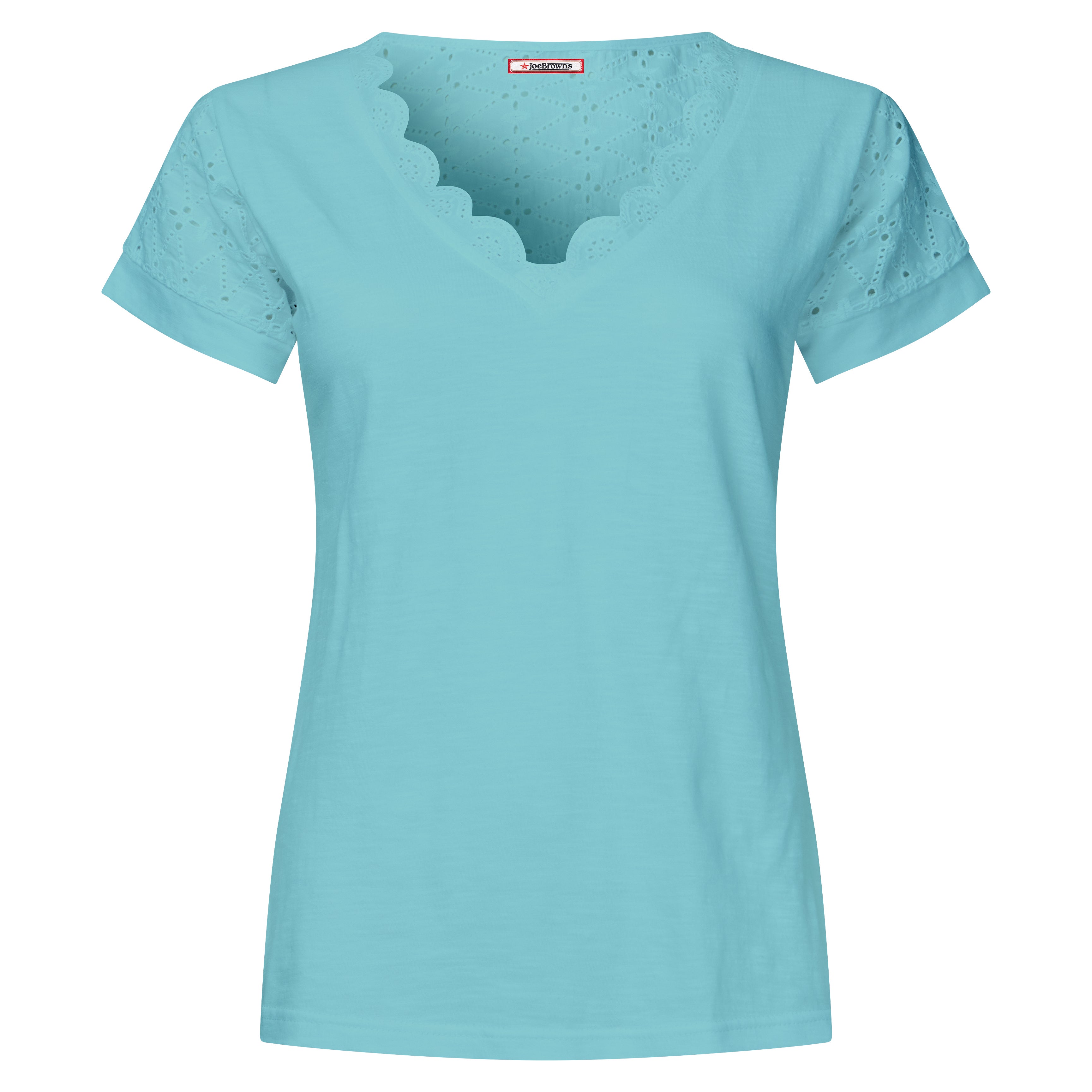 V-Neck Eyelet Tee image number 3