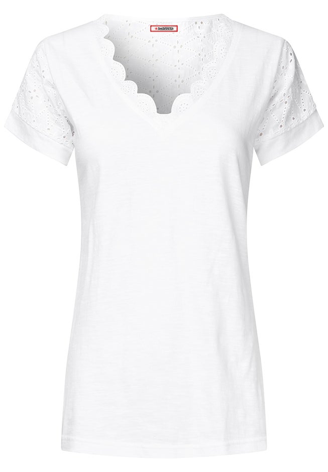 V-Neck Eyelet Tee image number 3