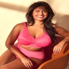 Comfort Choice&reg; Full Coverage Sling Double Band Lace Bra image number null