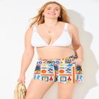 Cotton Tie-Front Cover Up Shorts image number null