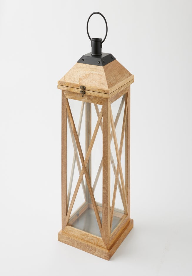  Wooden Square 24" Lantern image number 0