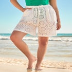 Eyelet Cotton Shorts image number null