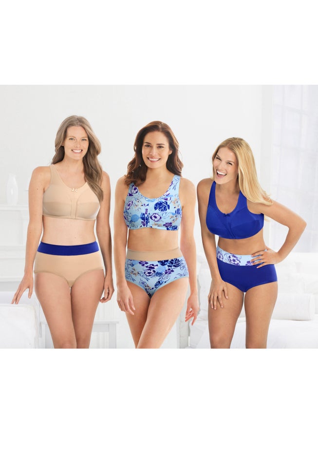 Full Coverage Stretch Cotton Color Block Brief 3-Pack image number 12
