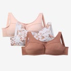 3-Pack Cotton Wireless Bra image number null