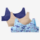 3-Pack Cotton Wireless Bra image number null