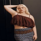 Satin Cropped Bubble Top image number 0