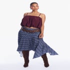 Satin Cropped Bubble Top image number 1