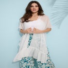 Swiss Dot Ruffle Shawl image number null