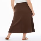 Cotton Gauze A-Line Midi Skirt image number null