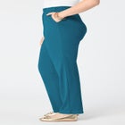 Plus Size Straight Leg Soft Knit Pull On Pant image number null