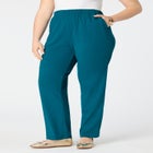 Plus Size Straight Leg Soft Knit Pull On Pant image number null