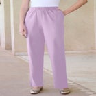 Plus Size Straight Leg Soft Knit Pull On Pant image number null