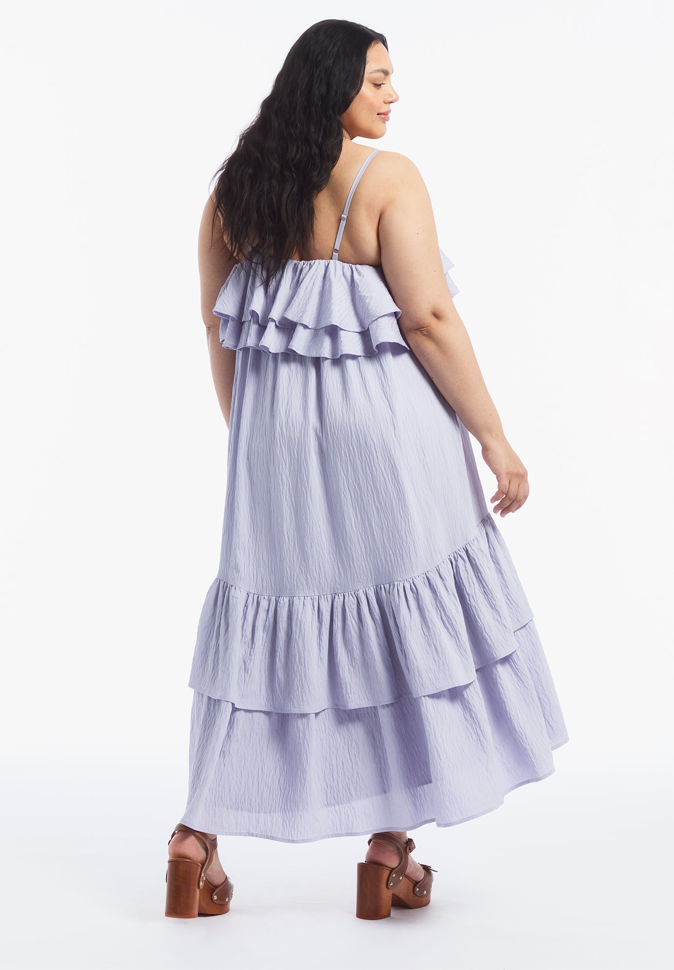 High-Low Ruffled Hem Maxi Dress image number 2