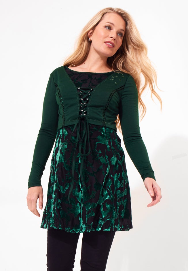 Burnout Velvet Shrug Tunic image number 2