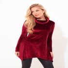 Rhinstone Velvet Cowl Neck Tunic image number null