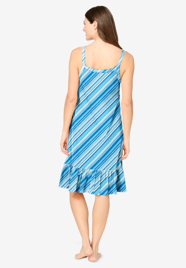 Sleeveless Knit Chemise Sleepshirt image number 1