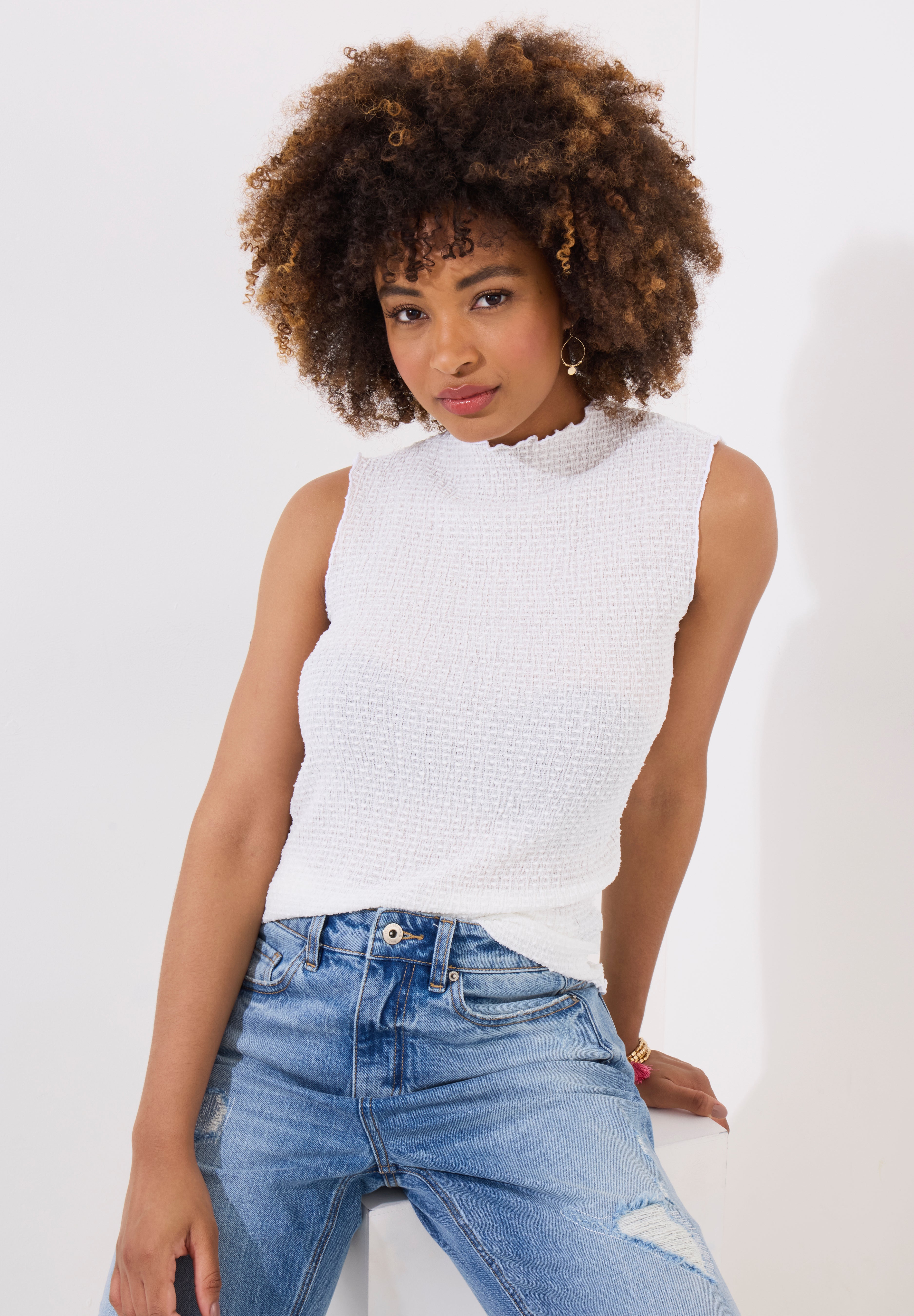 Mock Neck Tank image number 0