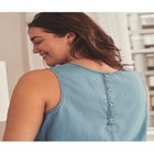 Chambray Sleeveless Tank image number null
