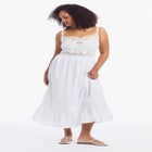 Cotton Voile Lace Maxi Dress image number null