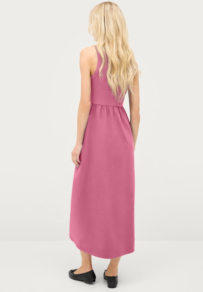 Ribbed Bodice Knit Empire Midi Dress image number 1