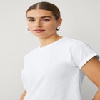 Crew Neck Tee With Rolled Cuffs image number null